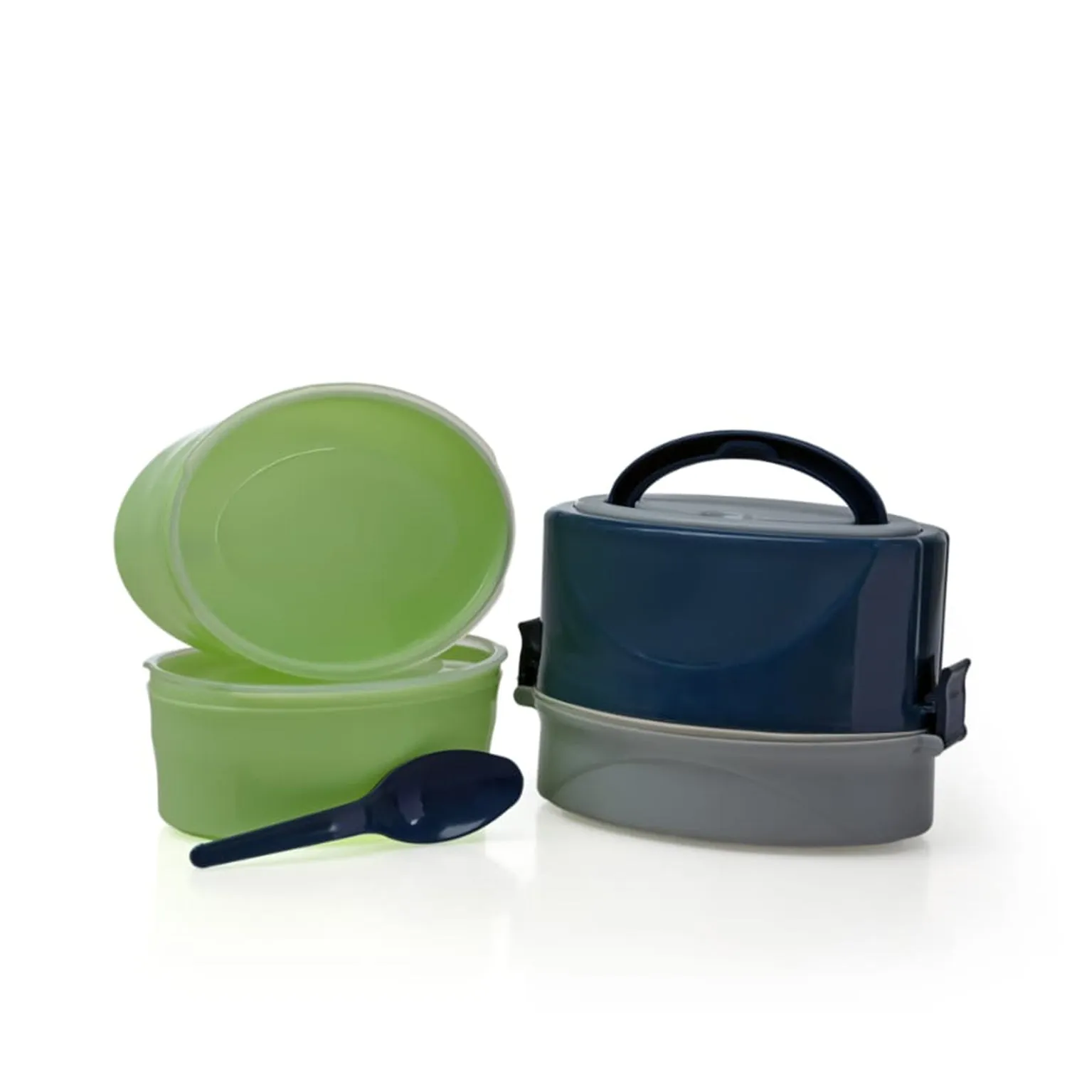 2408 BLUE CLASSIC 2 LAYER LUNCH BOX | AIRTIGHT LUNCH BOX