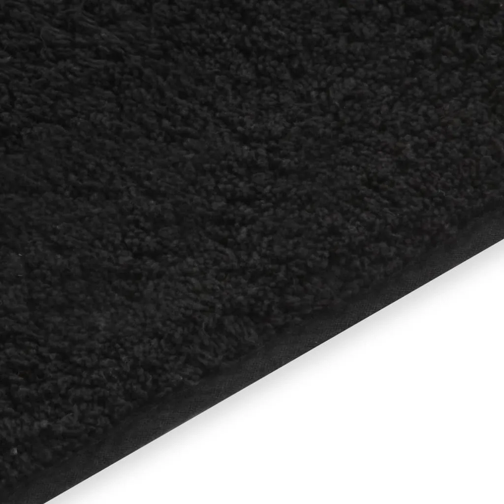 Bathroom Mat Set 2 Pieces Fabric Anthracite