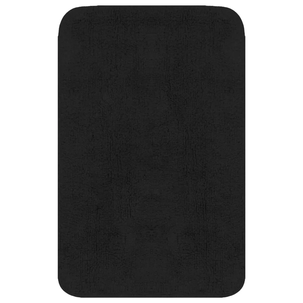 Bathroom Mat Set 2 Pieces Fabric Anthracite