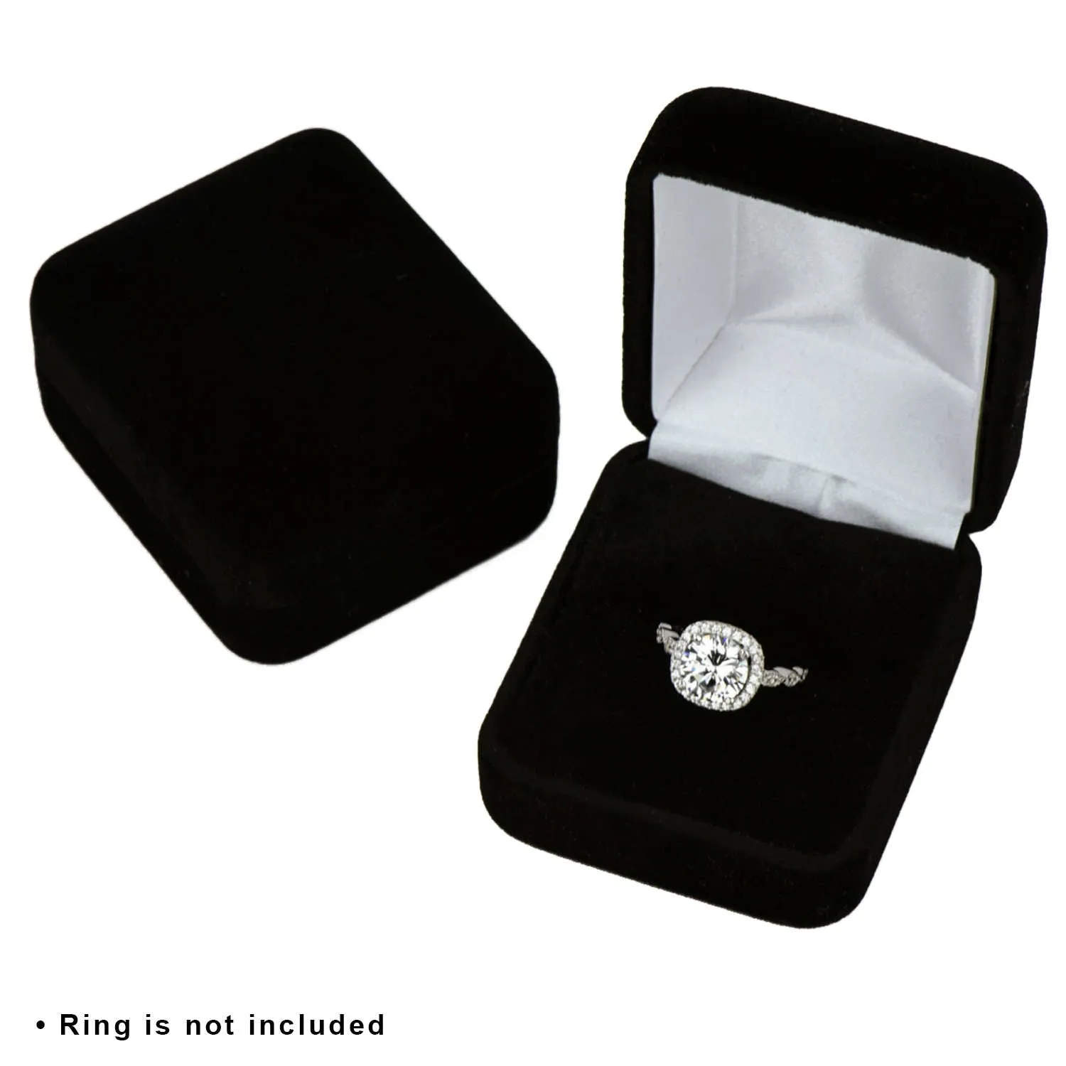 Black Velvet Ring Box