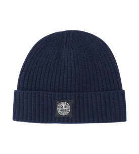 Compass-Patch Beanie Navy