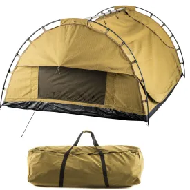 Double Air Swag Camping Swags Dome Tent Free Standing Canvas Dome Hiking Deluxe