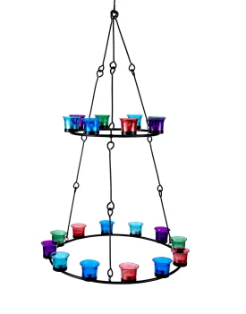 Double Tier Tea Light Chandelier