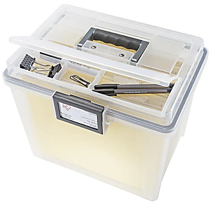 File Box (Letter) with Handle and Organizer, WeatherPro® - 19 QT - Gasket Box