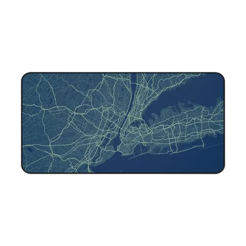 Glowing NYC X Ray Map Desk Mat