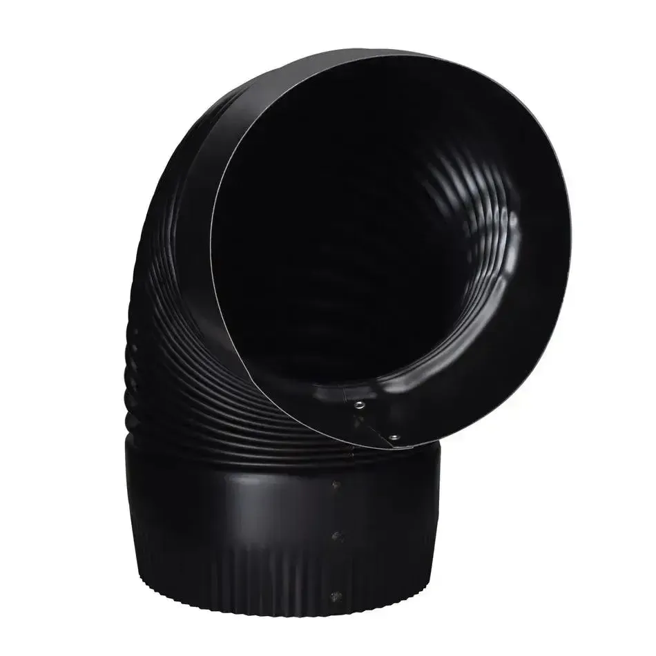 Imperial 6" x 90 Degree Corrugated Elbow - Black Matte