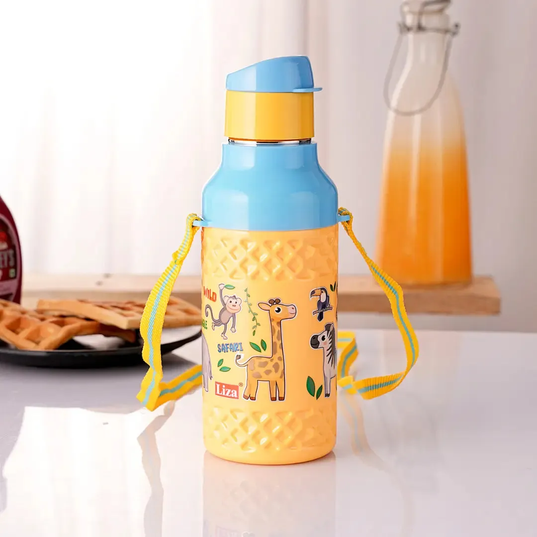 Liza Baby Boss Yellow Steel Insulated Water Bottle 480ml - Leakproof & Insulated Bottle For School