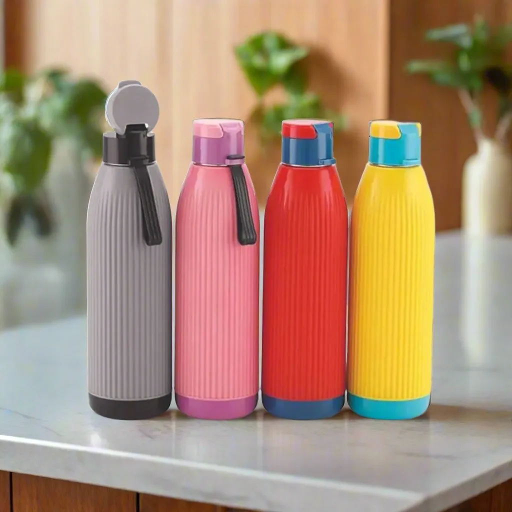 Liza Stainless Steel Insulated Water Bottle (800ML) For School, Office, Gym & Colleges Grey