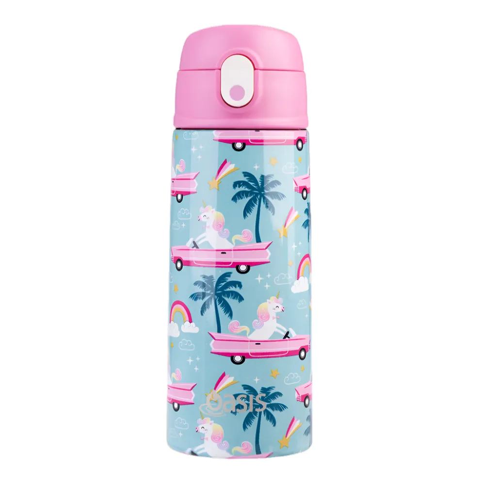 Oasis Insulated Drink Bottle with Sipper 550ml -  Unicorn Cadillac