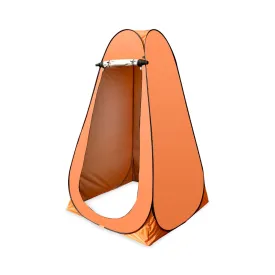 Orange Shower Tent with 2 Windows, Storage & Zipper Door