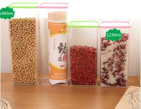 Plastic Food Storage Box Grain Container Kitchen Organizer