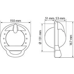 Plastimo Contest 101 Vertical Bulkhead Compass