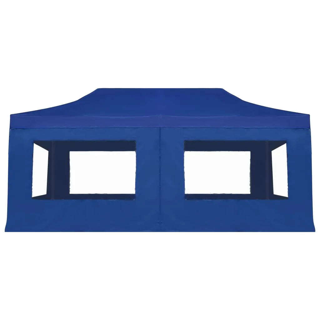 Professional Folding Party Tent with Walls Aluminium 6x3 m Blue