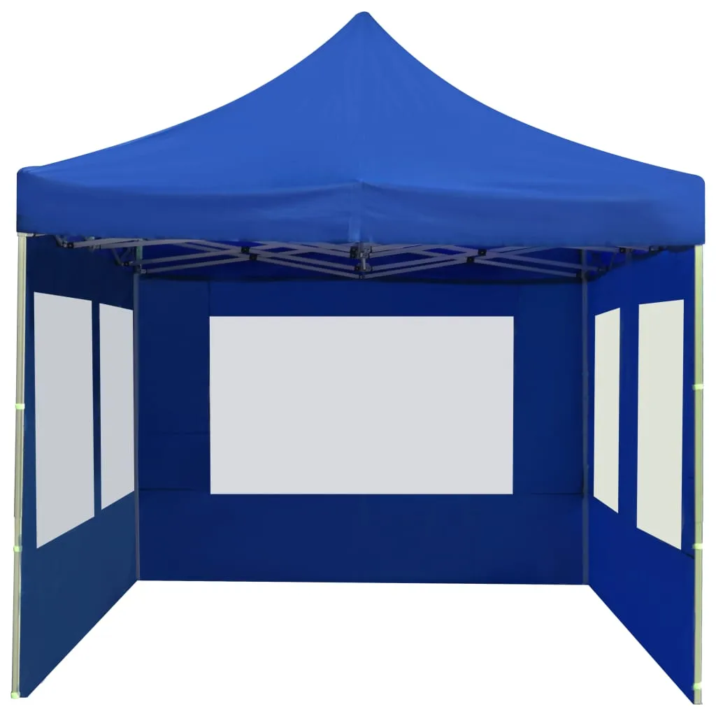 Professional Folding Party Tent with Walls Aluminium 6x3 m Blue