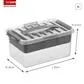 Q-Line Storage Box With Tray 6L - Transparent/Metallic