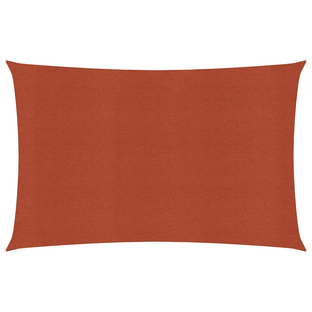 Sunshade Sail 160 g/m² Terracotta 2.5x5 m HDPE